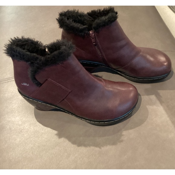 JBU Shoes - JBU BY Jambu “Mesa” Faux Fur Lined Bootie Burgundy